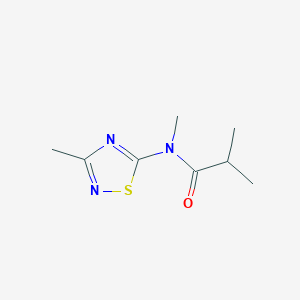 molecular formula C8H13N3OS B15451594 N,2-Dimethyl-N-(3-methyl-1,2,4-thiadiazol-5-yl)propanamide CAS No. 62347-33-5