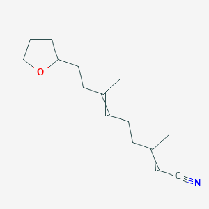 molecular formula C15H23NO B15451642 3,7-Dimethyl-9-(oxolan-2-yl)nona-2,6-dienenitrile CAS No. 62674-67-3