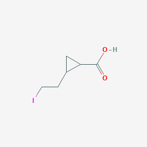 molecular formula C6H9IO2 B15451653 2-(2-Iodoethyl)cyclopropane-1-carboxylic acid CAS No. 62408-18-8