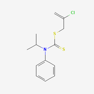 molecular formula C13H16ClNS2 B15451654 2-Chloroprop-2-en-1-yl phenyl(propan-2-yl)carbamodithioate CAS No. 62603-77-4