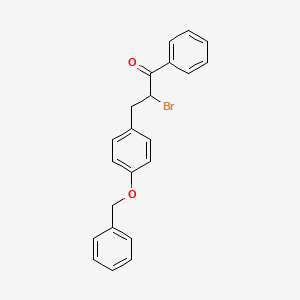 molecular formula C22H19BrO2 B15451683 3-[4-(Benzyloxy)phenyl]-2-bromo-1-phenylpropan-1-one CAS No. 62437-21-2