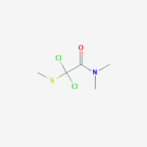 molecular formula C5H9Cl2NOS B15451689 2,2-Dichloro-N,N-dimethyl-2-(methylsulfanyl)acetamide CAS No. 62384-01-4