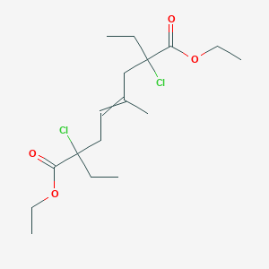 molecular formula C17H28Cl2O4 B15451712 Diethyl 2,7-dichloro-2,7-diethyl-4-methyloct-4-enedioate CAS No. 62377-85-9