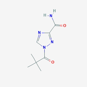 molecular formula C8H12N4O2 B15451735 1-(2,2-Dimethylpropanoyl)-1H-1,2,4-triazole-3-carboxamide CAS No. 62735-35-7