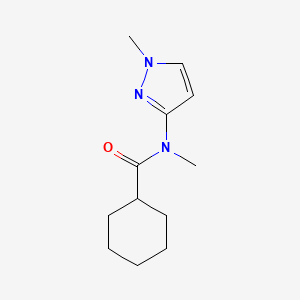 molecular formula C12H19N3O B15451776 N-Methyl-N-(1-methyl-1H-pyrazol-3-yl)cyclohexanecarboxamide CAS No. 62399-84-2