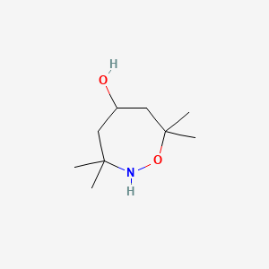 molecular formula C9H19NO2 B15451777 3,3,7,7-Tetramethyl-1,2-oxazepan-5-ol CAS No. 62643-21-4