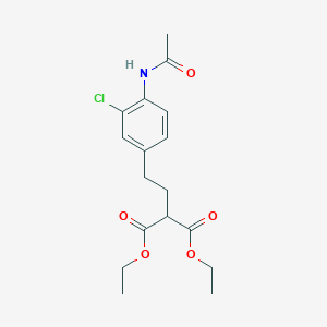 Diethyl [2-(4-acetamido-3-chlorophenyl)ethyl]propanedioate