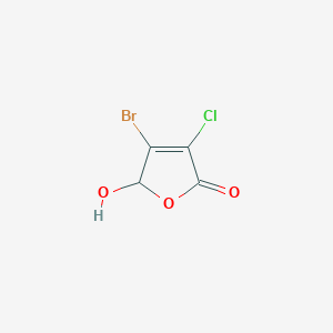 molecular formula C4H2BrClO3 B15451807 4-Bromo-3-chloro-5-hydroxyfuran-2(5H)-one CAS No. 62527-99-5