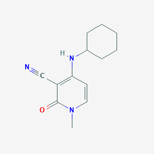 molecular formula C13H17N3O B15451861 4-(Cyclohexylamino)-1-methyl-2-oxo-1,2-dihydropyridine-3-carbonitrile CAS No. 62617-47-4