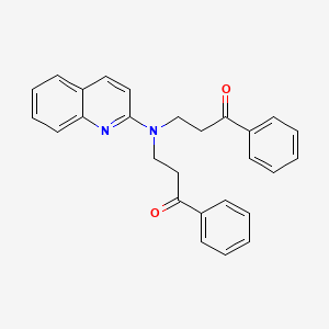 3,3'-[(Quinolin-2-yl)azanediyl]bis(1-phenylpropan-1-one)