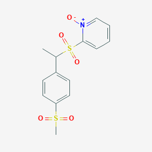 2-{1-[4-(Methanesulfonyl)phenyl]ethanesulfonyl}-1-oxo-1lambda~5~-pyridine