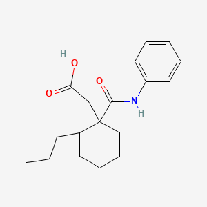 molecular formula C18H25NO3 B15451975 [1-(Phenylcarbamoyl)-2-propylcyclohexyl]acetic acid CAS No. 62664-77-1