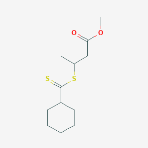 molecular formula C12H20O2S2 B15451993 Methyl 3-[(cyclohexanecarbothioyl)sulfanyl]butanoate CAS No. 62735-40-4