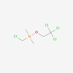 molecular formula C5H10Cl4OSi B15452017 (Chloromethyl)(dimethyl)(2,2,2-trichloroethoxy)silane CAS No. 62803-44-5