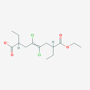 molecular formula C14H21Cl2O4- B15452066 4,5-Dichloro-7-(ethoxycarbonyl)-2-ethylnon-4-enoate CAS No. 62456-98-8