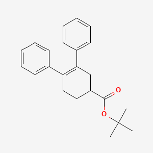 molecular formula C23H26O2 B15452095 Tert-butyl 3,4-diphenylcyclohex-3-ene-1-carboxylate CAS No. 62544-25-6