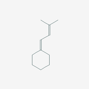 molecular formula C11H18 B15452113 Cyclohexane, (3-methyl-2-butenylidene)- CAS No. 62412-27-5