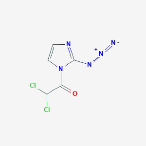 molecular formula C5H3Cl2N5O B15452114 1-(2-Azido-1H-imidazol-1-yl)-2,2-dichloroethan-1-one CAS No. 62748-20-3