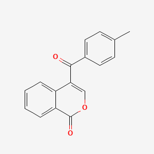 molecular formula C17H12O3 B15452122 4-(4-Methylbenzoyl)-1H-2-benzopyran-1-one CAS No. 62356-31-4