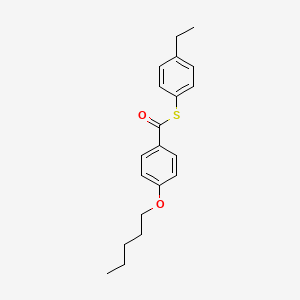 molecular formula C20H24O2S B15452127 S-(4-Ethylphenyl) 4-(pentyloxy)benzene-1-carbothioate CAS No. 62525-94-4