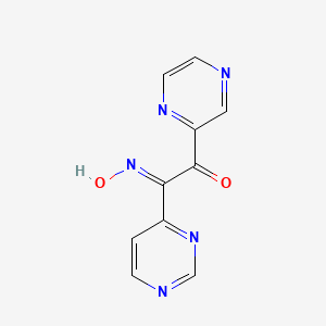 molecular formula C10H7N5O2 B15452133 (2E)-2-hydroxyimino-1-pyrazin-2-yl-2-pyrimidin-4-ylethanone 