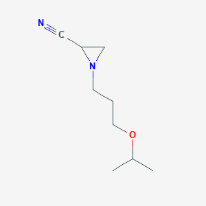 molecular formula C9H16N2O B15452161 1-{3-[(Propan-2-yl)oxy]propyl}aziridine-2-carbonitrile CAS No. 62539-92-8