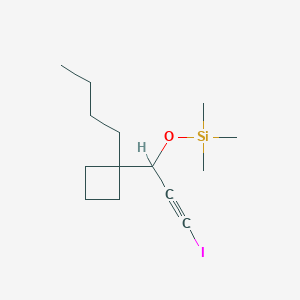 molecular formula C14H25IOSi B15452164 {[1-(1-Butylcyclobutyl)-3-iodoprop-2-yn-1-yl]oxy}(trimethyl)silane CAS No. 62407-86-7