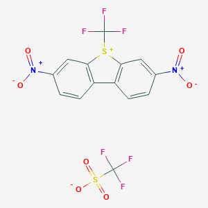 B154522 S-(Trifluoromethyl)-3,7-dinitrodibenzothiophenium trifluoromethanesulfonate CAS No. 129922-37-8
