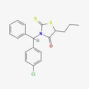 3-[(4-Chlorophenyl)(phenyl)methyl]-5-propyl-2-sulfanylidene-1,3-thiazolidin-4-one