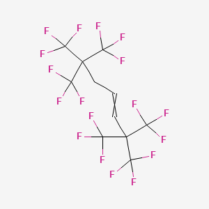 molecular formula C11H4F18 B15452321 1,1,1,7,7,7-Hexafluoro-2,2,6,6-tetrakis(trifluoromethyl)hept-3-ene CAS No. 62498-14-0