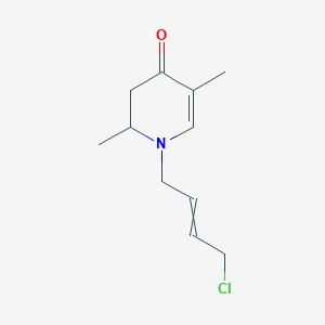 molecular formula C11H16ClNO B15452393 1-(4-Chlorobut-2-en-1-yl)-2,5-dimethyl-2,3-dihydropyridin-4(1H)-one CAS No. 62636-08-2