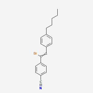 4-[1-Bromo-2-(4-pentylphenyl)ethenyl]benzonitrile