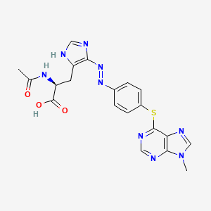 N-Acetyl-3-[4-(2-{4-[(9-methyl-9H-purin-6-yl)sulfanyl]phenyl}hydrazinylidene)-4H-imidazol-5-yl]-L-alanine