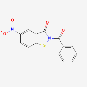 molecular formula C14H8N2O4S B15452441 2-Benzoyl-5-nitro-1,2-benzothiazol-3(2H)-one CAS No. 62275-99-4