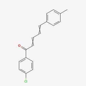 molecular formula C18H15ClO B15452512 1-(4-Chlorophenyl)-5-(4-methylphenyl)penta-2,4-dien-1-one CAS No. 62643-84-9