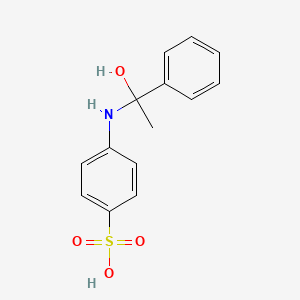 4-[(1-Hydroxy-1-phenylethyl)amino]benzene-1-sulfonic acid