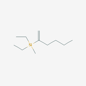 molecular formula C11H24Si B15452537 Diethyl(hex-1-EN-2-YL)methylsilane CAS No. 62621-28-7