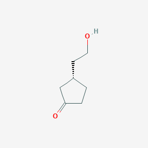 molecular formula C7H12O2 B15452561 (3S)-3-(2-Hydroxyethyl)cyclopentan-1-one CAS No. 62324-24-7