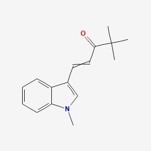 molecular formula C16H19NO B15452576 4,4-Dimethyl-1-(1-methyl-1H-indol-3-yl)pent-1-en-3-one CAS No. 62747-57-3