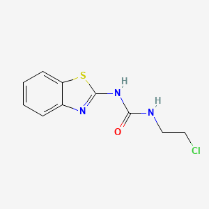 molecular formula C10H10ClN3OS B15452614 N-1,3-Benzothiazol-2-yl-N'-(2-chloroethyl)urea CAS No. 62492-27-7