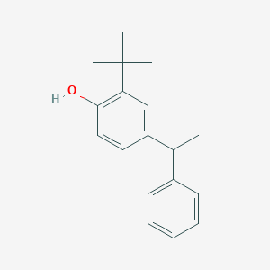 molecular formula C18H22O B15452618 2-tert-Butyl-4-(1-phenylethyl)phenol CAS No. 62737-76-2