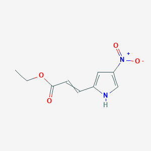 molecular formula C9H10N2O4 B15452676 Ethyl 3-(4-nitro-1H-pyrrol-2-yl)prop-2-enoate CAS No. 62427-37-6