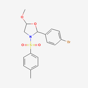 molecular formula C17H18BrNO4S B15452701 2-(4-Bromophenyl)-5-methoxy-3-(4-methylbenzene-1-sulfonyl)-1,3-oxazolidine CAS No. 62642-57-3