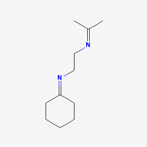 molecular formula C11H20N2 B15452713 N-{2-[(Propan-2-ylidene)amino]ethyl}cyclohexanimine CAS No. 62730-93-2