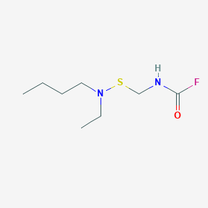 molecular formula C8H17FN2OS B15452733 ({[Butyl(ethyl)amino]sulfanyl}methyl)carbamyl fluoride CAS No. 62539-52-0