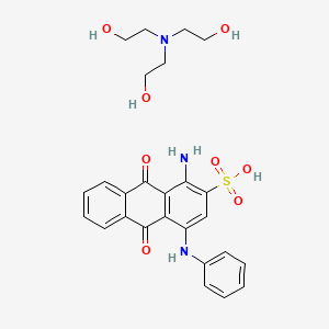 2-Anthraquinonesulfonic acid, 1-amino-4-anilino-, triethanolamine salt