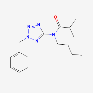 molecular formula C16H23N5O B15452807 N-(2-Benzyl-2H-tetrazol-5-yl)-N-butyl-2-methylpropanamide CAS No. 62400-26-4