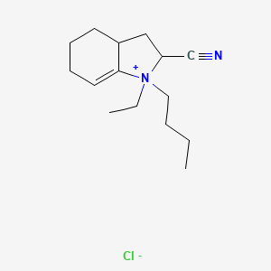 molecular formula C15H25ClN2 B15452840 1-Butyl-2-cyano-1-ethyl-2,3,3a,4,5,6-hexahydro-1H-indol-1-ium chloride CAS No. 62372-52-5