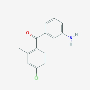 molecular formula C14H12ClNO B15452870 (3-Aminophenyl)(4-chloro-2-methylphenyl)methanone CAS No. 62261-56-7