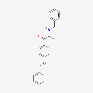 molecular formula C23H23NO2 B15452877 2-(Benzylamino)-1-[4-(benzyloxy)phenyl]propan-1-one CAS No. 62634-51-9